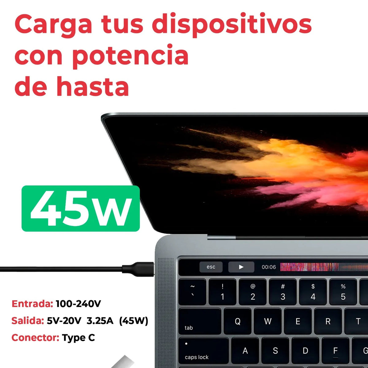 Cargador Para Portátil Huawei Matebook 13 2020 14 2020 Usb-C 45W