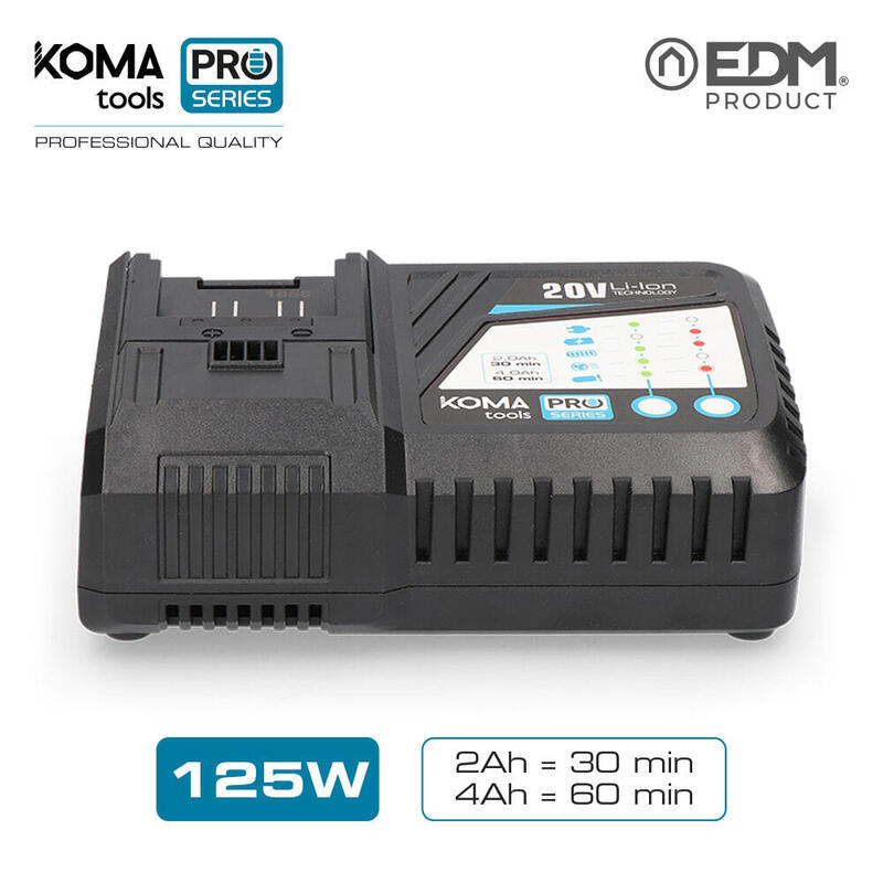 Cargador Rapido Bateria 125w Koma Tools Pro Series Battery