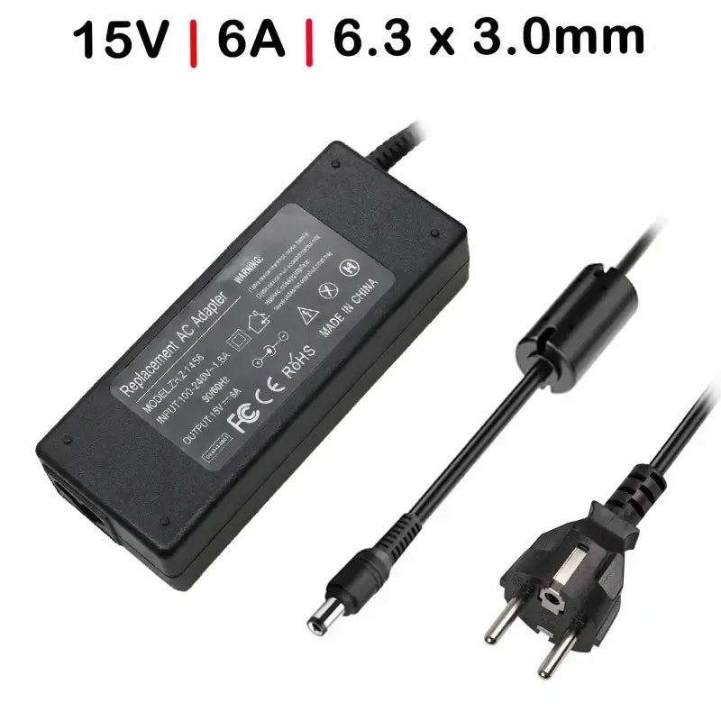 Cargador Para Portátil Toshiba 15V 6A 90W 6.3X3.0Mm Oem