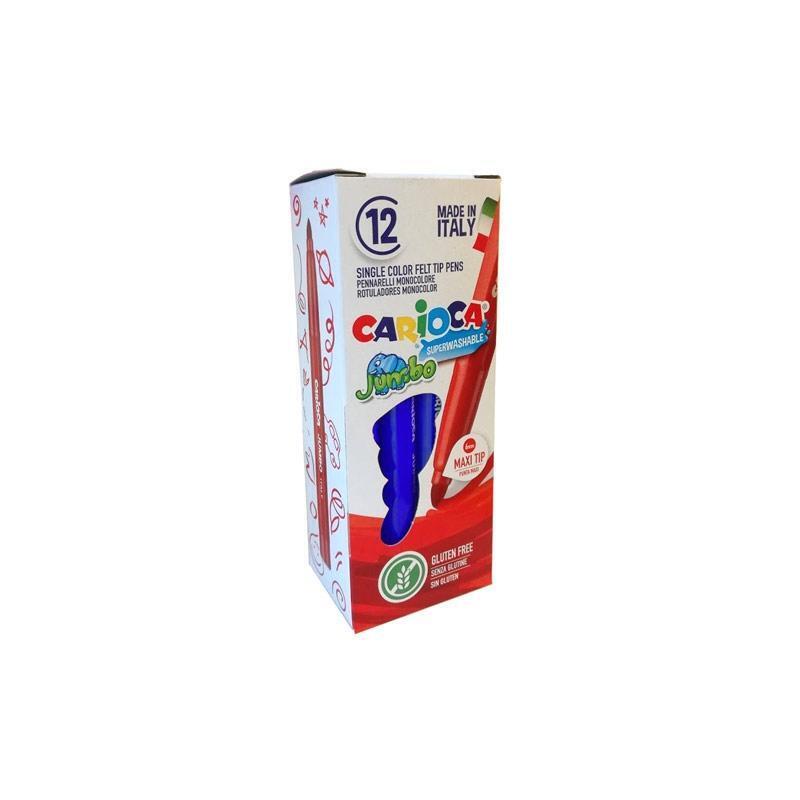 Carioca Rotulador Jumbo Punta Maxi Azul - Caja De 12