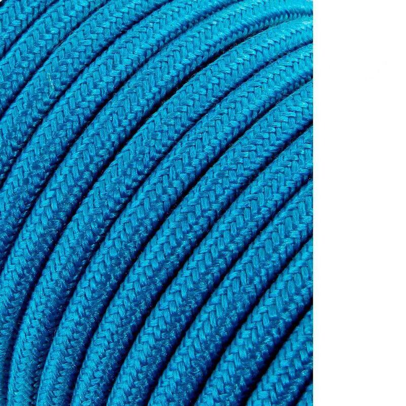 Carrete Cable Cordón Tubular H03vv-F 2 X 0,75 Mm² Azul Claro, 25 M