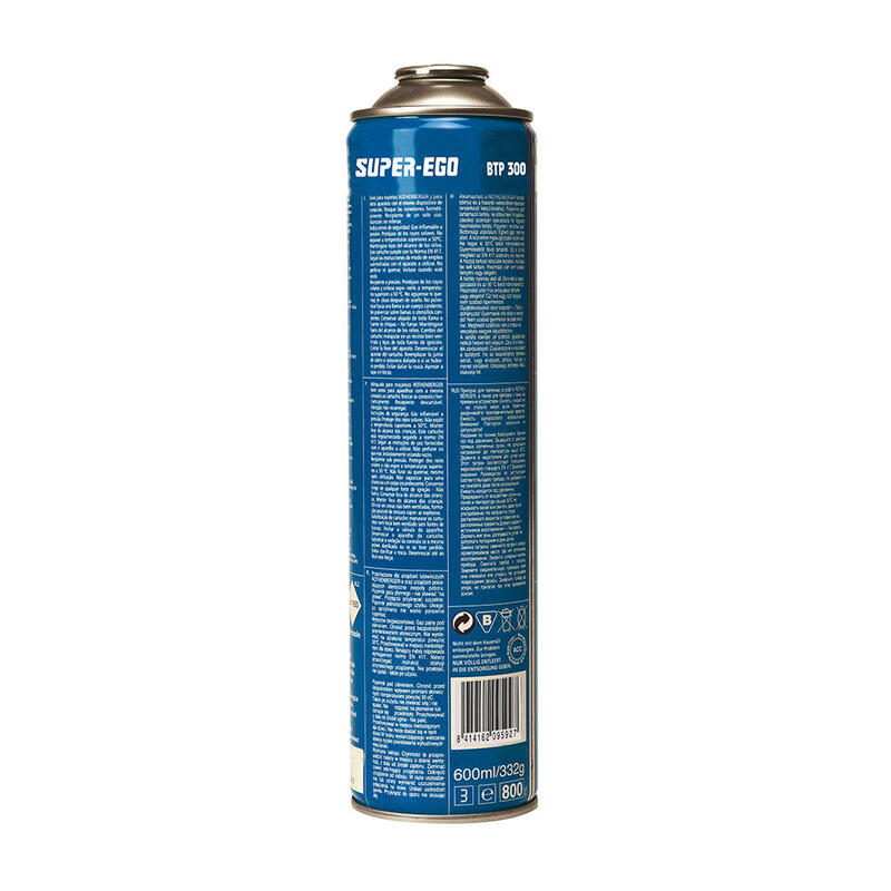 Cartucho Multigas 300 Rosca 7/16" Super Ego 600ml 332g