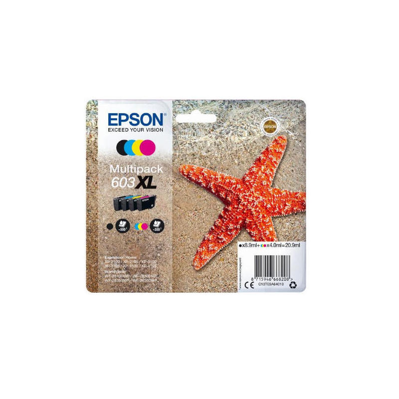 Cartucho Original Epson 603xl Bk+C+M+Y - C13t03a640 Pag-2200