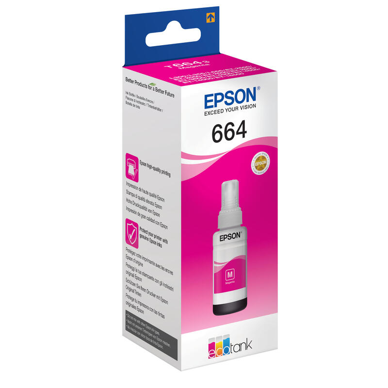 Cartucho Original Epson T6643 Magenta - C13t664340 Ml-70pag-6500
