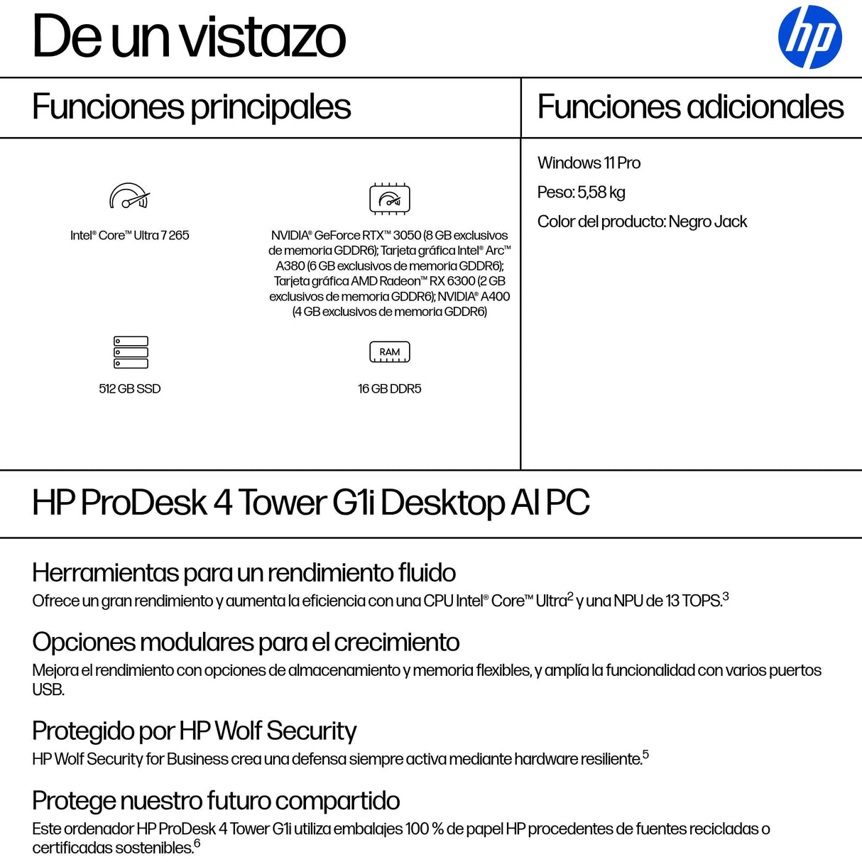 EAN 0199896408486 - HP ProDesk 4 Tower G1i Desktop AI PC Intel Core Ultra 7 265 16 GB DDR5-SDRAM 512 GB SSD Windows 11 Pro To imagen 3