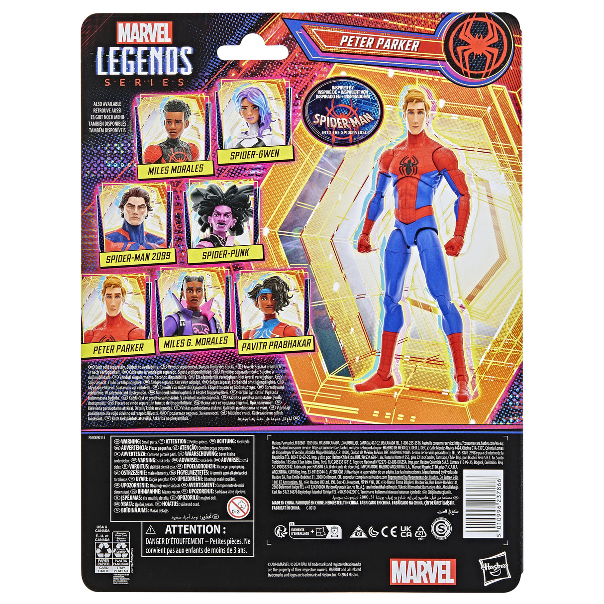 Figura Hasbro Marvel Legends Series Spider Man Across The Spider Verse Peter Parker