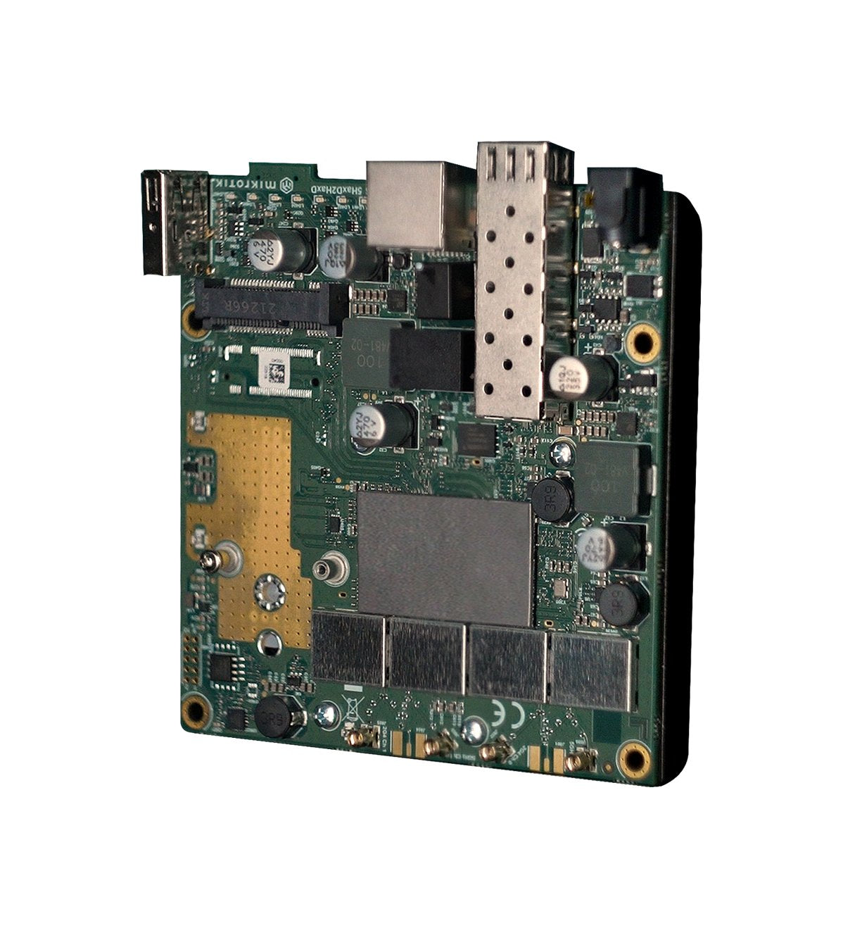Mikrotik L23ugsr-5haxd2haxd Routerboard Cpu Arm Ipq-5010 800 Mhz Doble NÚ Cleo, 256mb Ram, 1x Sfp 2,5 Gb, 1x Lan Gigabit, Wireless 802.11b/G/N/Ax De 2,4 Ghz Y 802.11a/N/Ac/Ax De 5 Ghz Dual Chain, Usb,