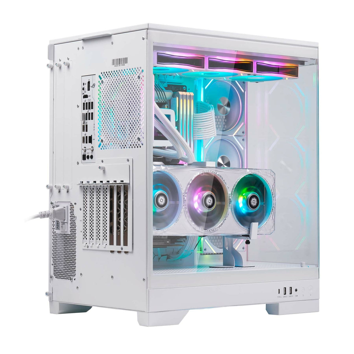 Caja Pc Abysm Danube Sava H600 White Torre E-Atx, Atx, Itx, Micro Atx - Lateral Y Frontal Cristal Templado - 3.5" Y 2.5" -