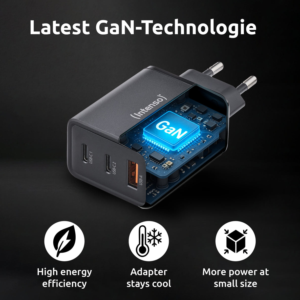 EAN 4034303035946 - Intenso 7806510 adaptador e inversor de corriente Interior 65 W Negro imagen 4