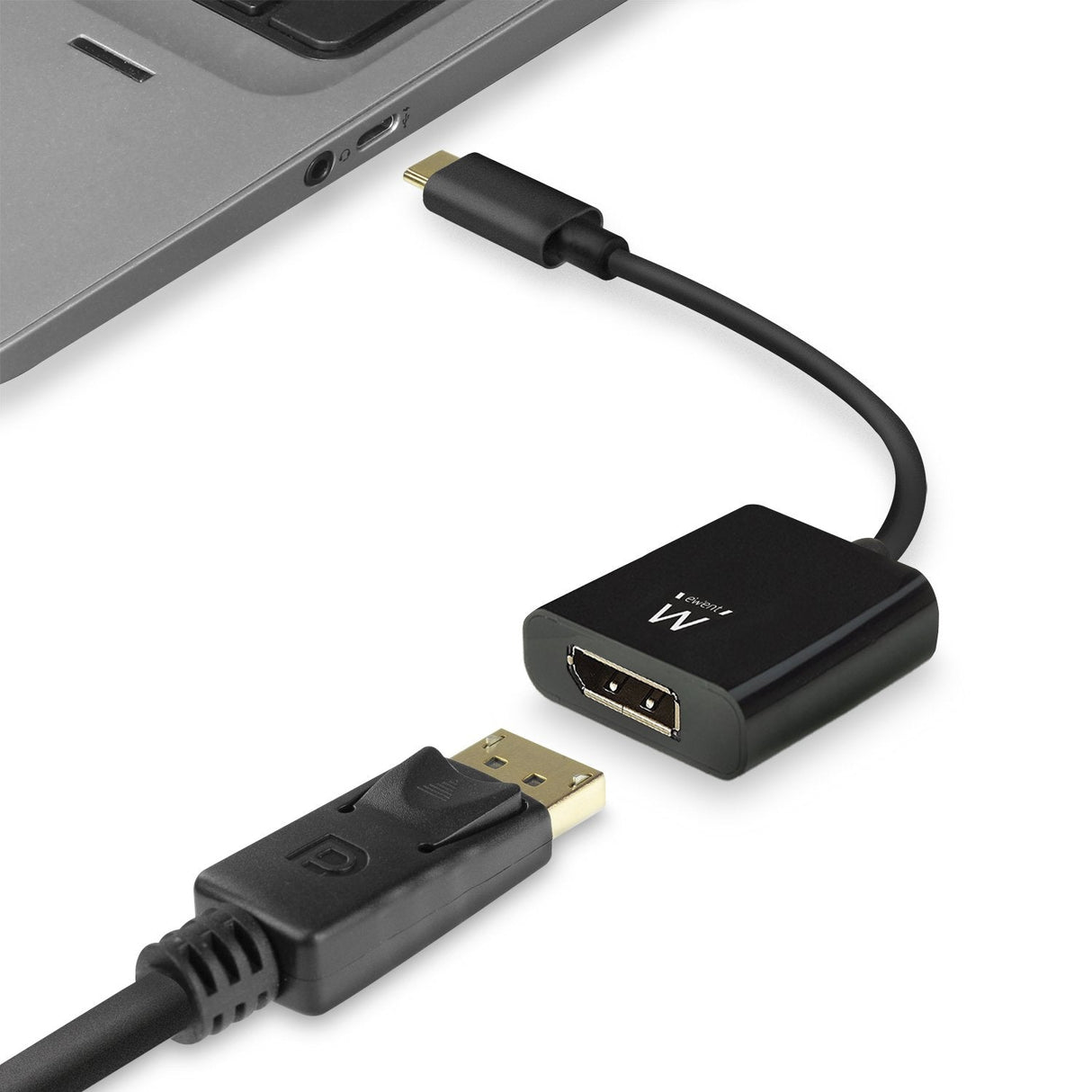 EAN 8054392619618 - Ewent EW9825 adaptador de cable de vídeo 0,15 m USB Tipo C DisplayPort Negro imagen 7