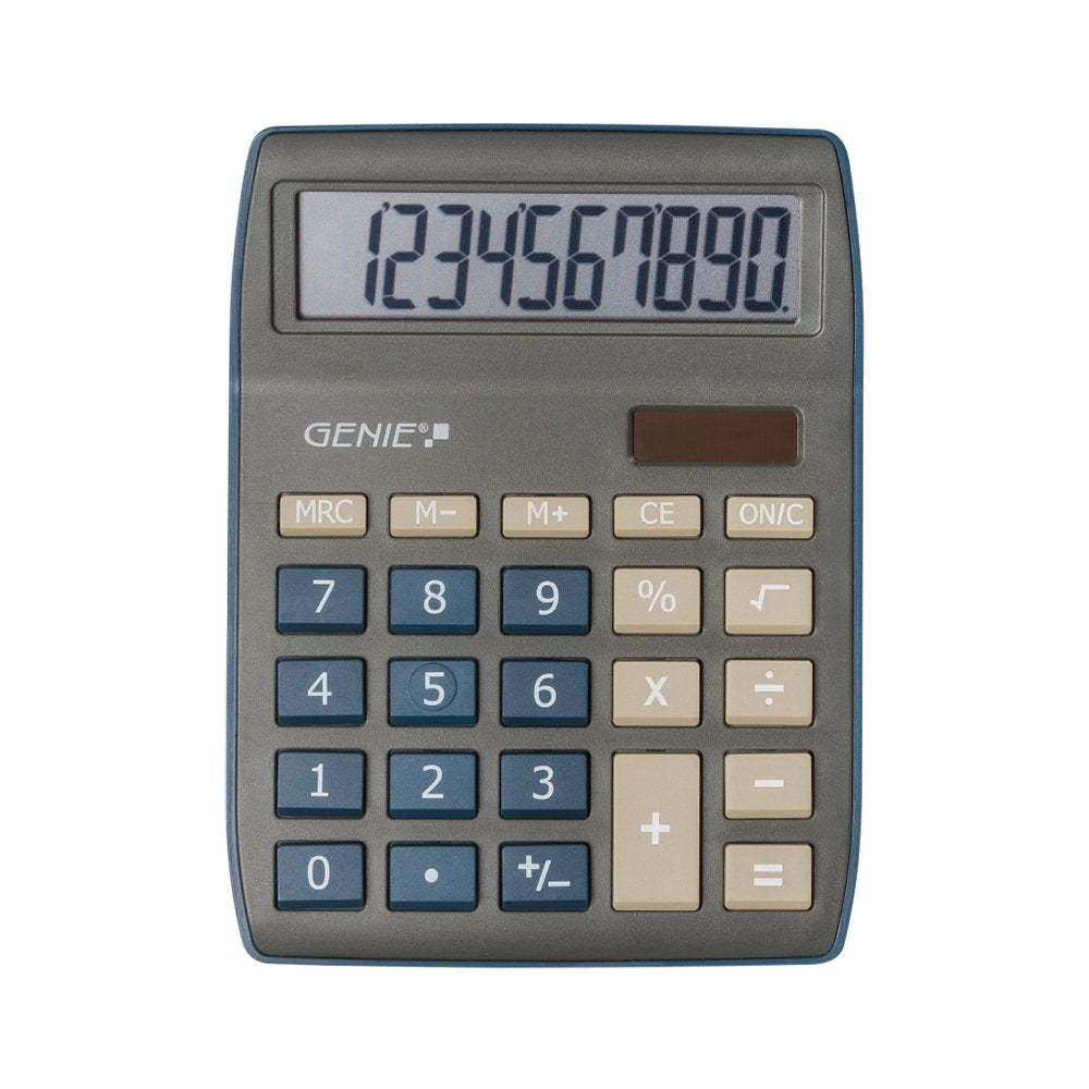 Genie 840 Db Calculadora Escritorio Pantalla De Calculadora Azul, Gris