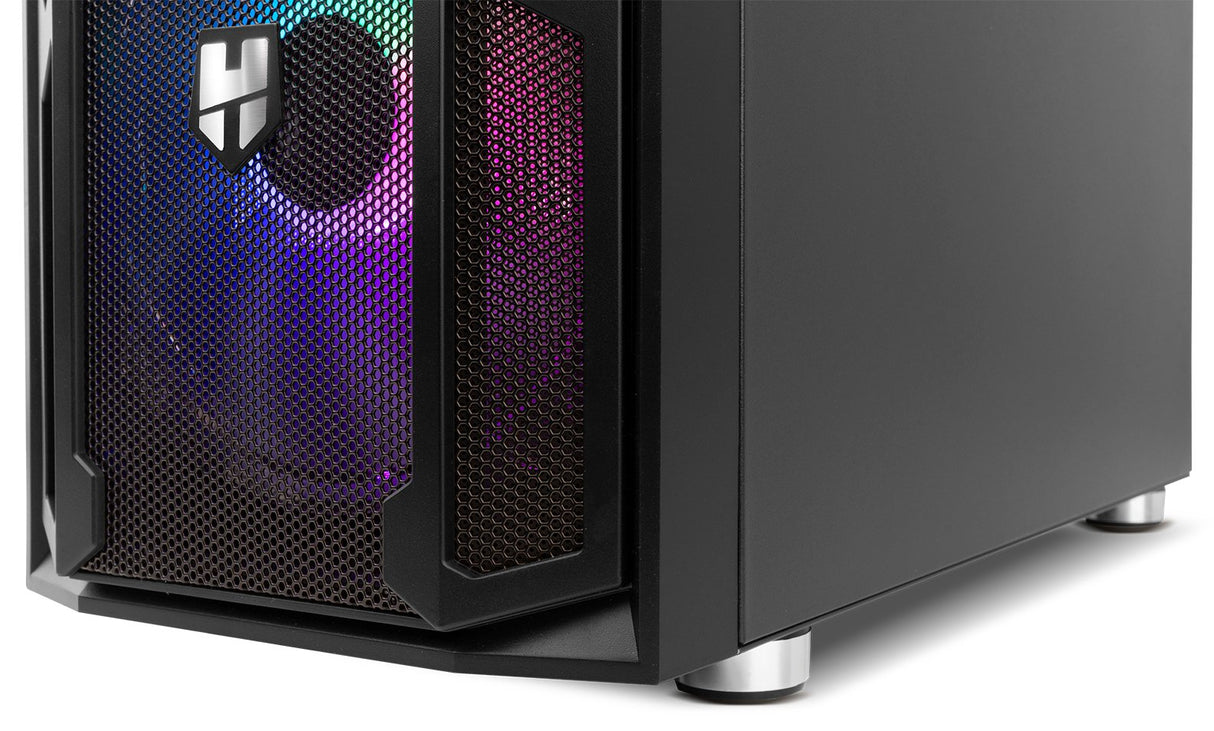 Caja Pc Nox Torre Atx Hummer Nova Argb 2xven 200mm Argb/Control Led/Lateralcristaltemplad Nxhummernova