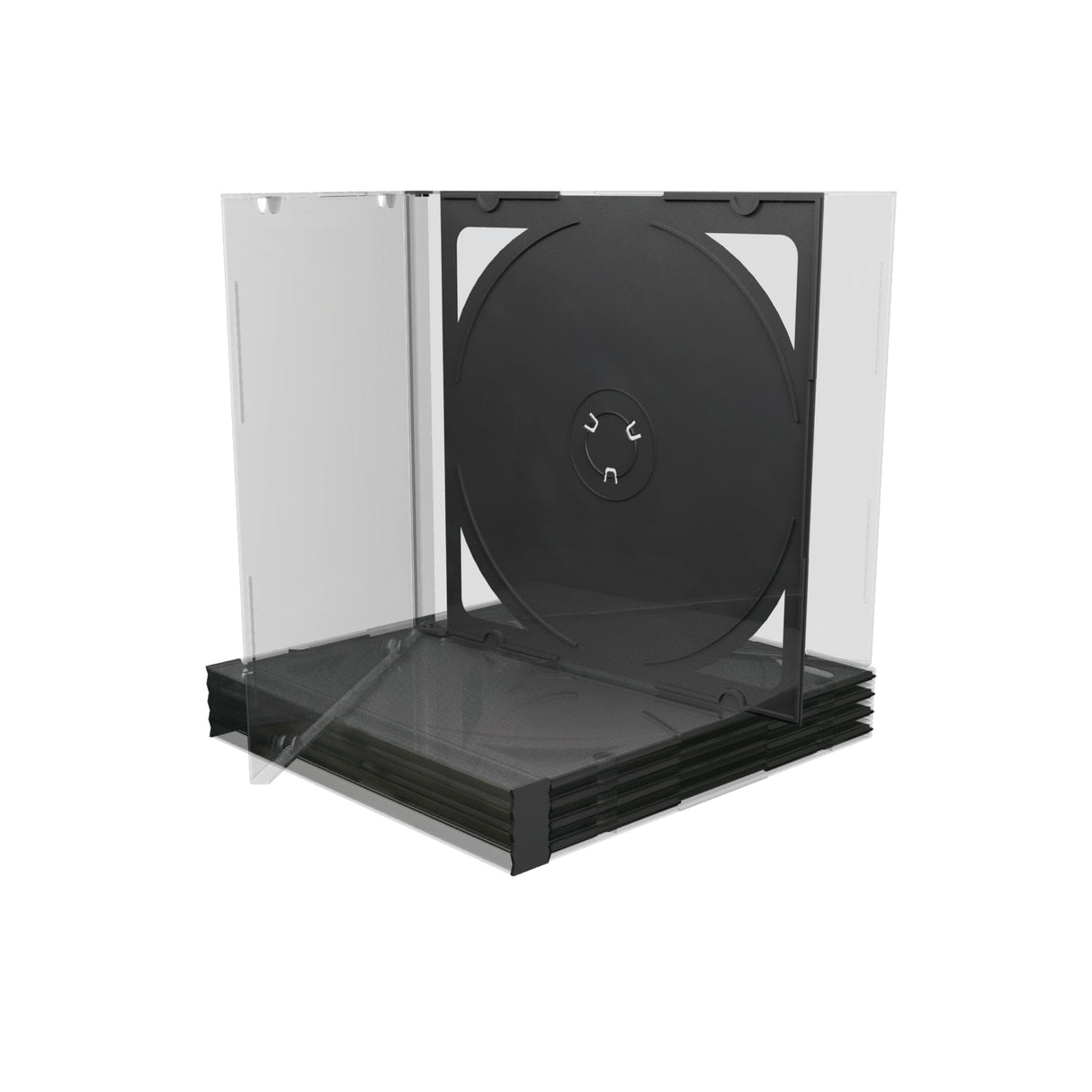 EAN 4260057123862 - MediaRange BOX23 funda para discos ópticos Caja transparente para CD 2 discos Negro, Transparente imagen 1