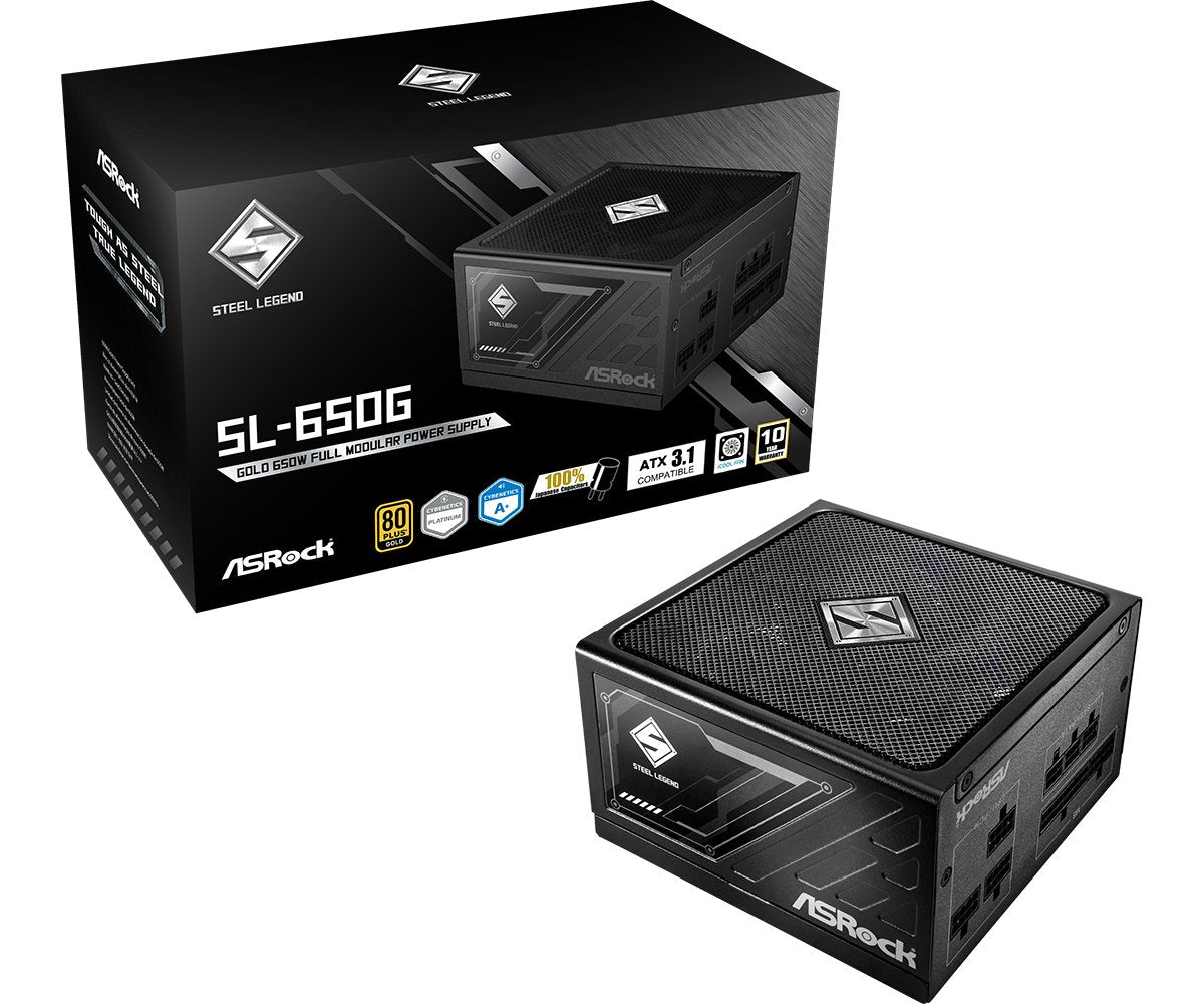 EAN 4710483948916 - Asrock SL-650G Steel Legend unidad de fuente de alimentación 650 W 20+4 pin ATX ATX Negro imagen 1