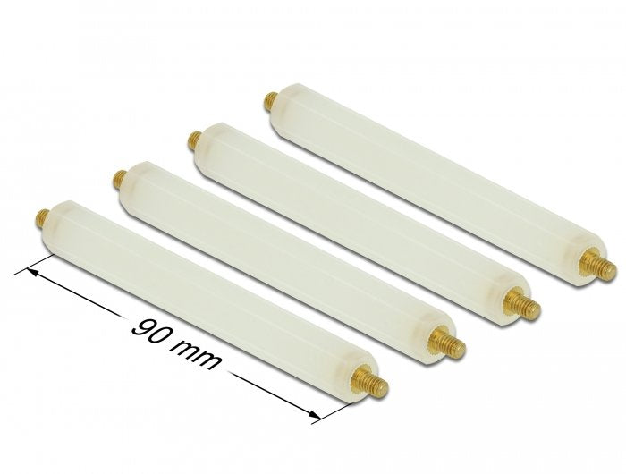Abstandshalter M4 X M4, Sechskant, Aussen Aussen, 90 Mm Natur 4 Stück