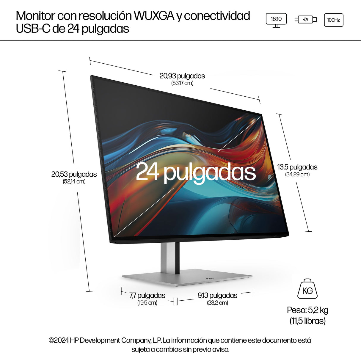 EAN 5715063476246 - HP Series 7 Pro 24 inch WUXGA USB-C Monitor - 724pu pantalla para PC 61 cm (24") 1920 x 1200 Pixeles LCD imagen 4