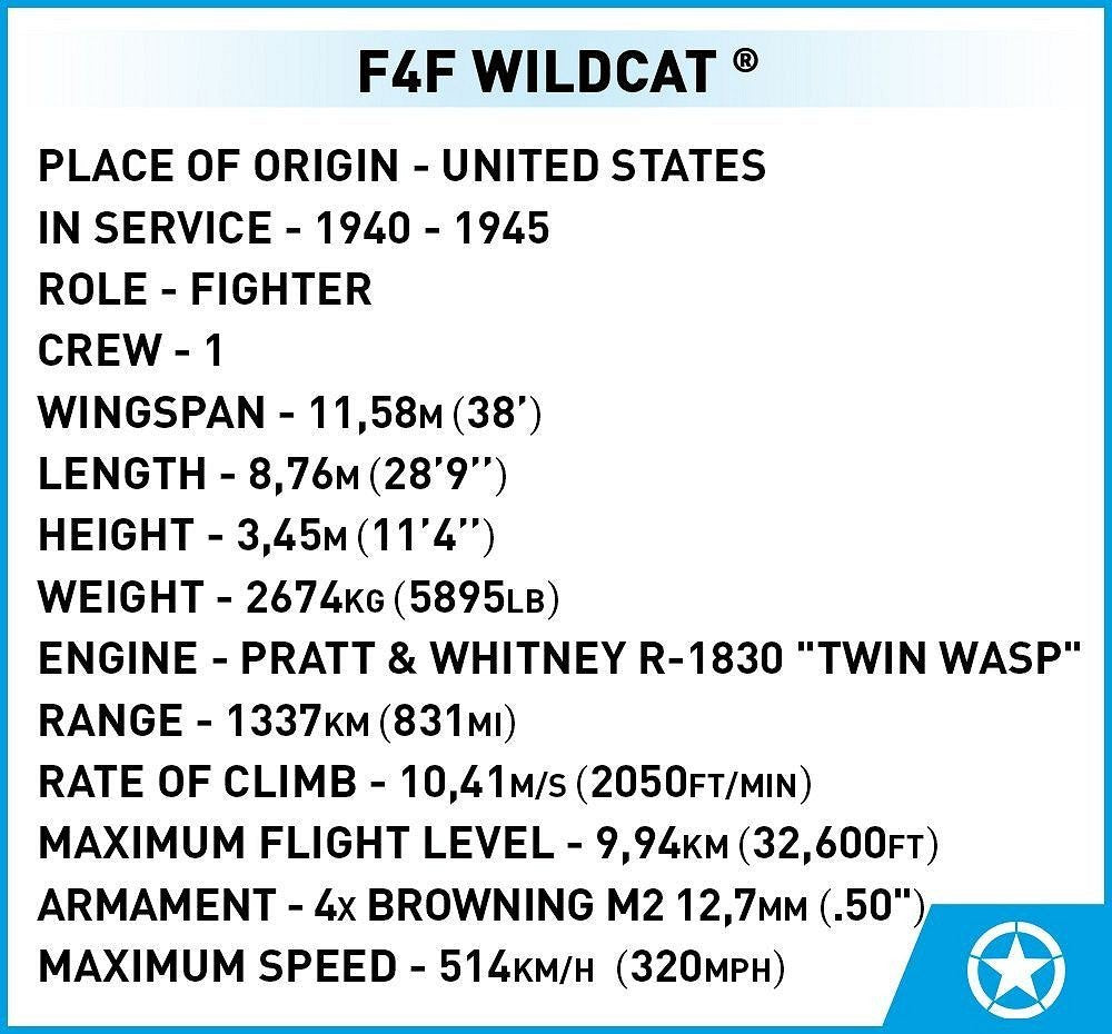 EAN 5902251057312 - COBI F4F Wildcat - Northrop Grumman imagen 12