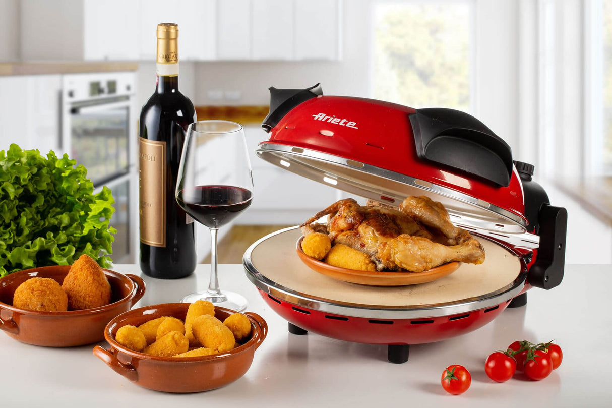 EAN 8003705116702 - Ariete 0909/10 fabricante de pizza y hornos 1 Pizza(s) 1200 W Rojo imagen 9