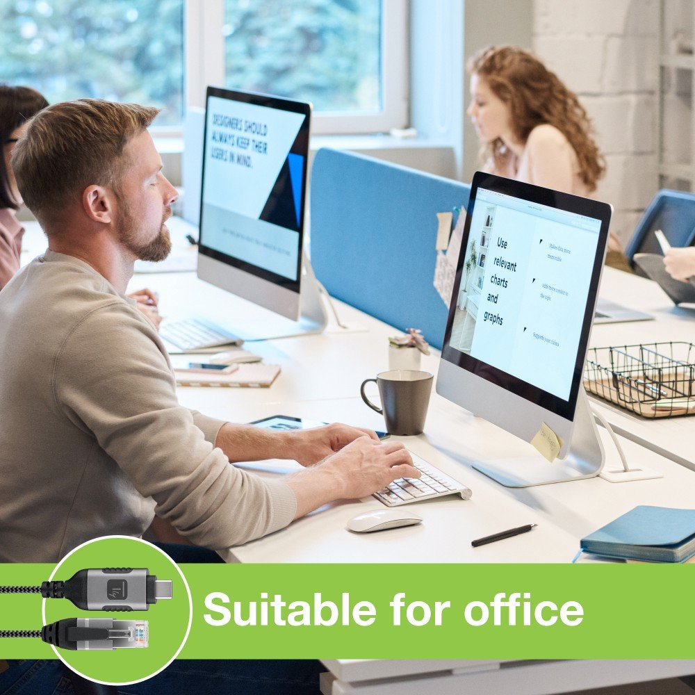 Cable Techly Usb-C Macho To Ethernet Rj45 Macho 1m