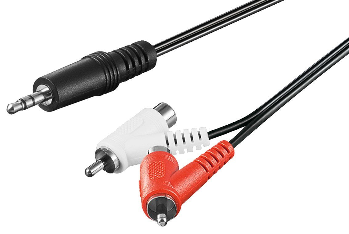 Goobay 50213 Cable De Audio 1,5 M 3,5mm 2 X Rca Negro, Rojo, Blanco