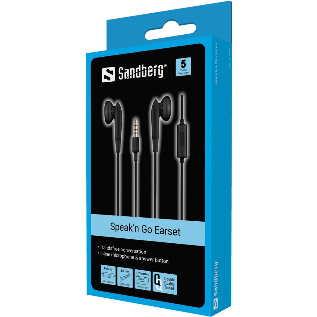 Sandberg Speak'N Go Earset Con Microfono, Negro