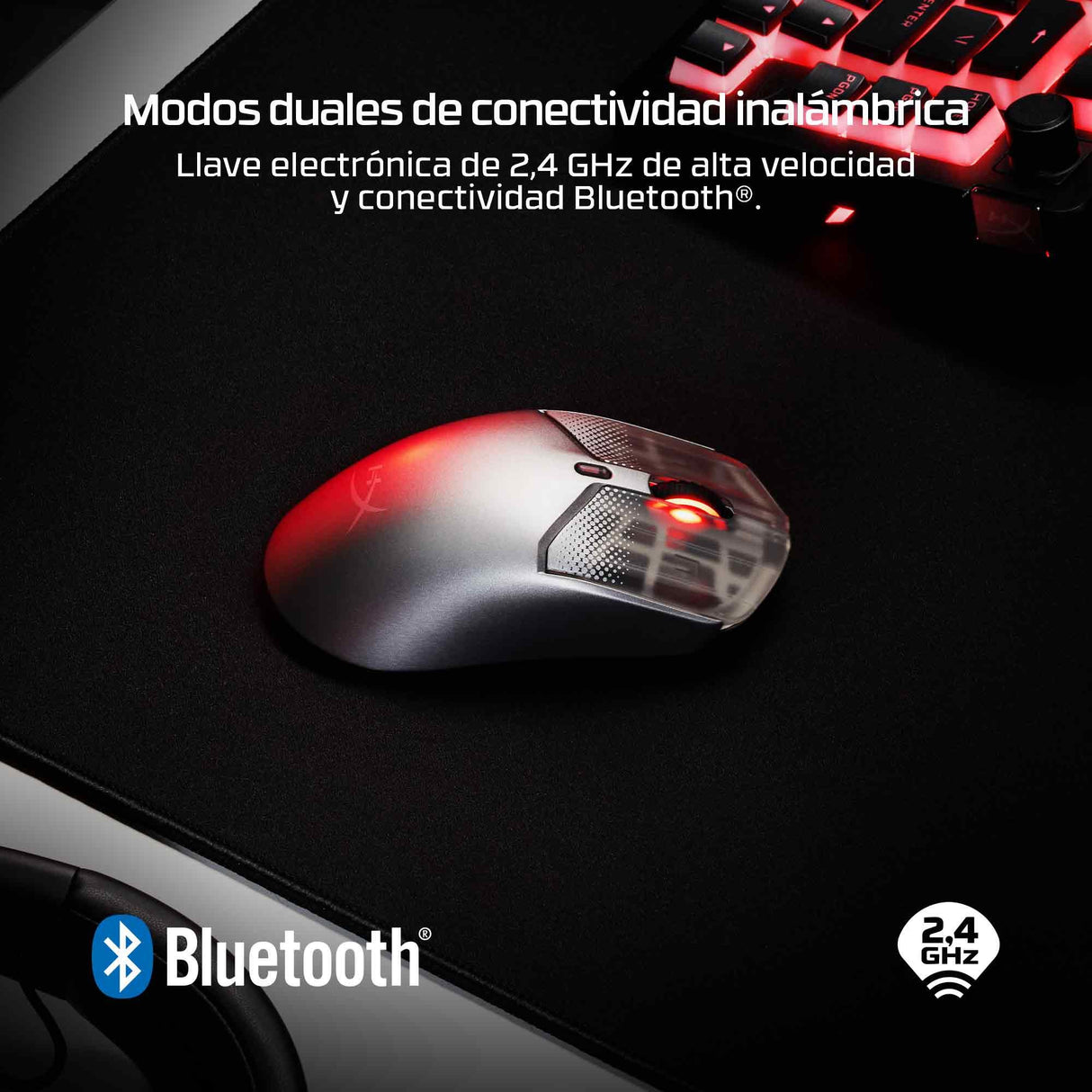 EAN 197961217414 - HyperX Pulsefire Haste 2 S Wireless Navy Gaming Mouse ratón Juego Ambidextro RF Wireless + Bluetooth + USB imagen 4