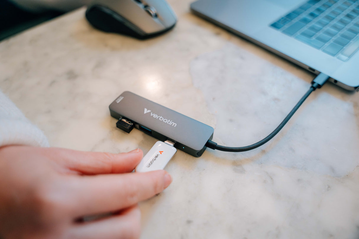 EAN 23942321552 - Verbatim 32155 hub de interfaz USB 3.2 Gen 1 (3.1 Gen 1) Type-C 5000 Mbit/s Gris imagen 4