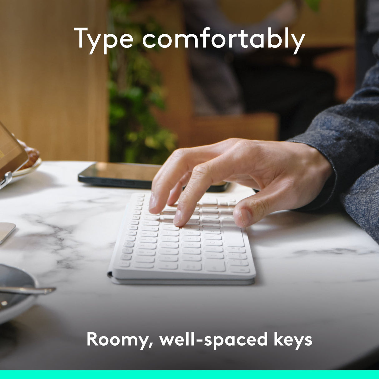 EAN 5099206126152 - Logitech 920-013011 teclado para móvil Español Bluetooth Gris, Blanco imagen 12