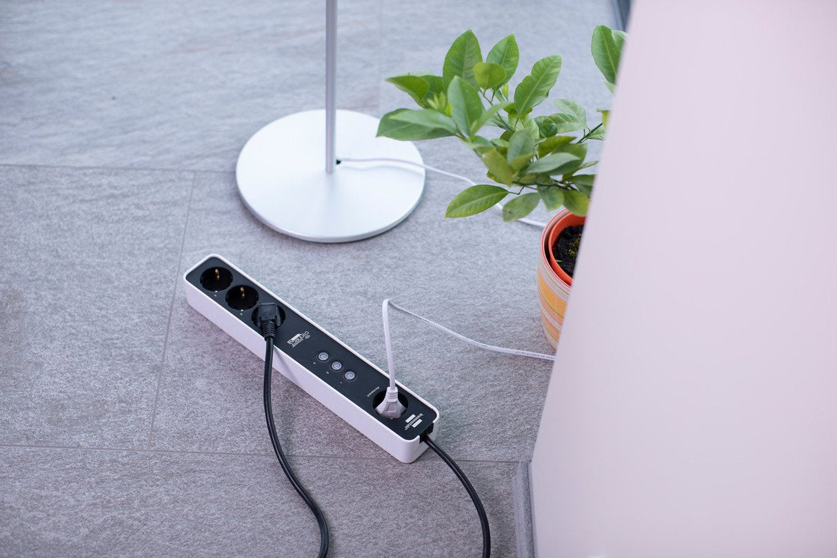 Brennensilla Connect Ecolor Wlan Steckdosenleiste 4-Fach (Blanco/Negro, 1,5 M Cable, Sprachsteuerung, Timer, App) 1153240627