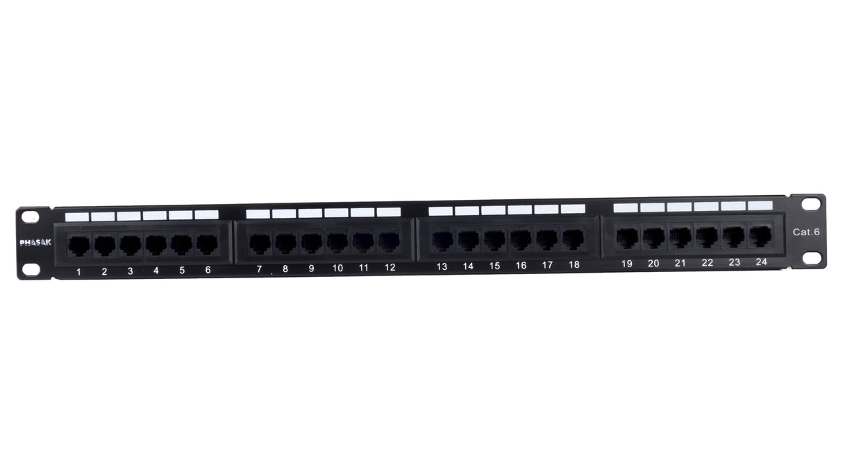 Phasak Panel De Parcheo 19" Cat.6 Utp Rj45 Dual 1u