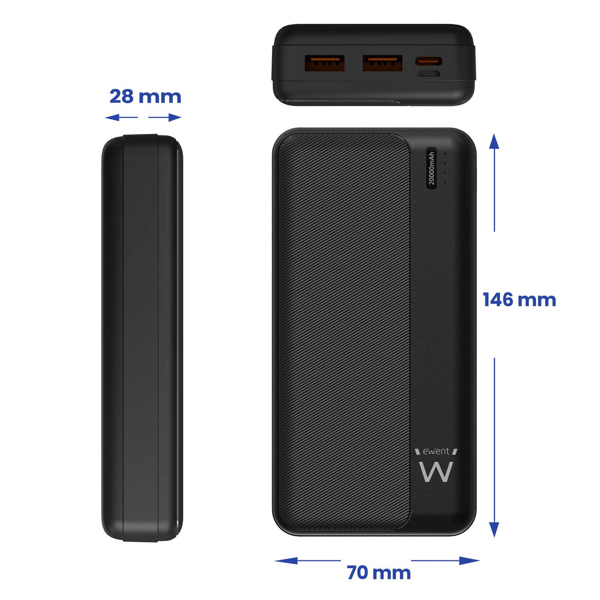 EAN 8052101434293 - Ewent EW1163 batería externa Polímero de litio Negro imagen 2