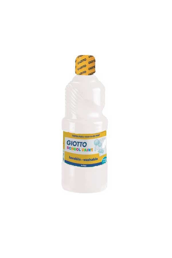Giotto Témpera Escolar Lavable Blanco Botella 500 Ml