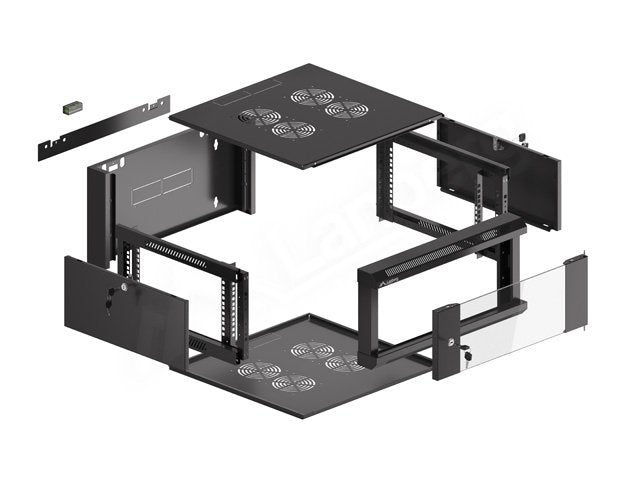 EAN 5901969422016 - Lanberg WFFA-5604-10B armario rack 4U Bastidor de pared Negro imagen 3