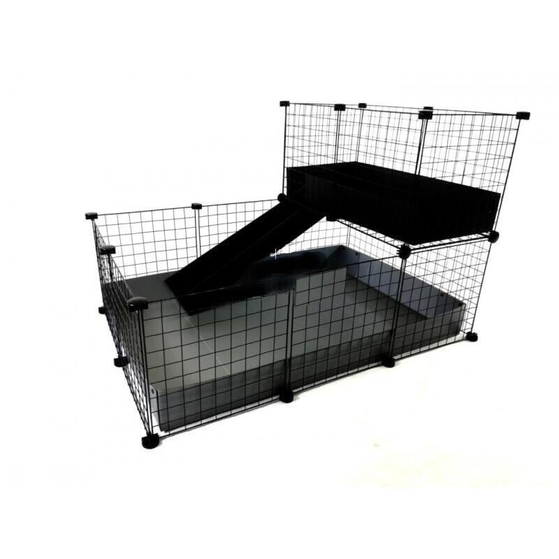 C&C Cage, Módulo De Piso 3x2 + Loft2x1 + Rampa Plateada