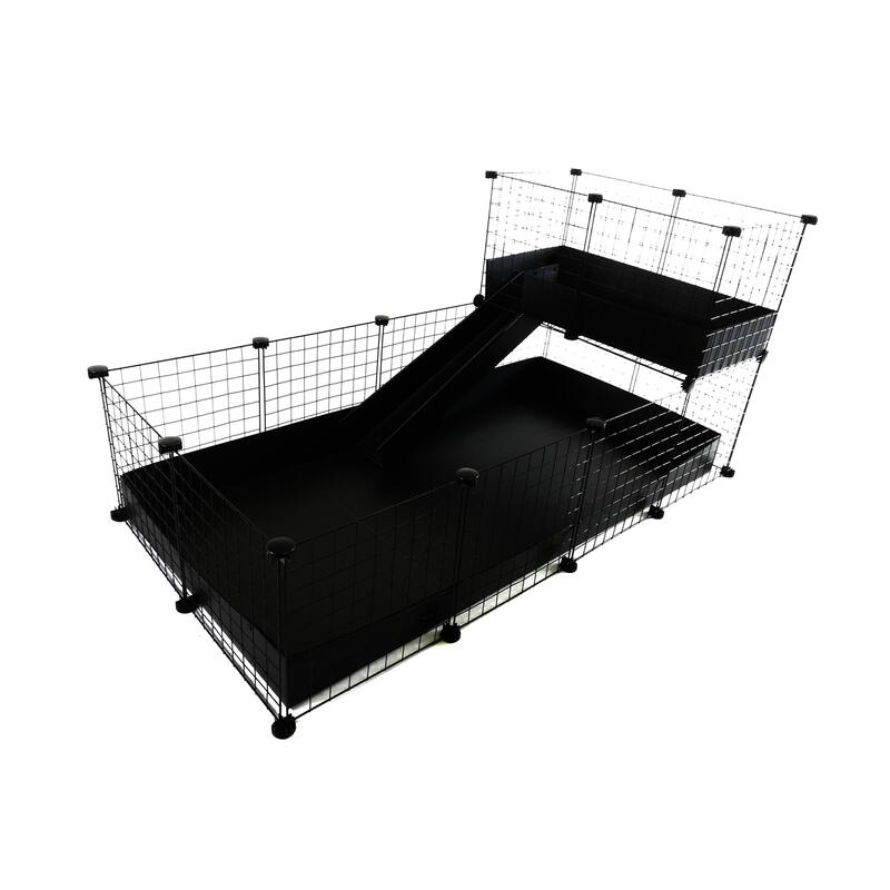 C&C Cage, Módulo De Suelo 4x2 + Loft2x1 + Rampa Negra