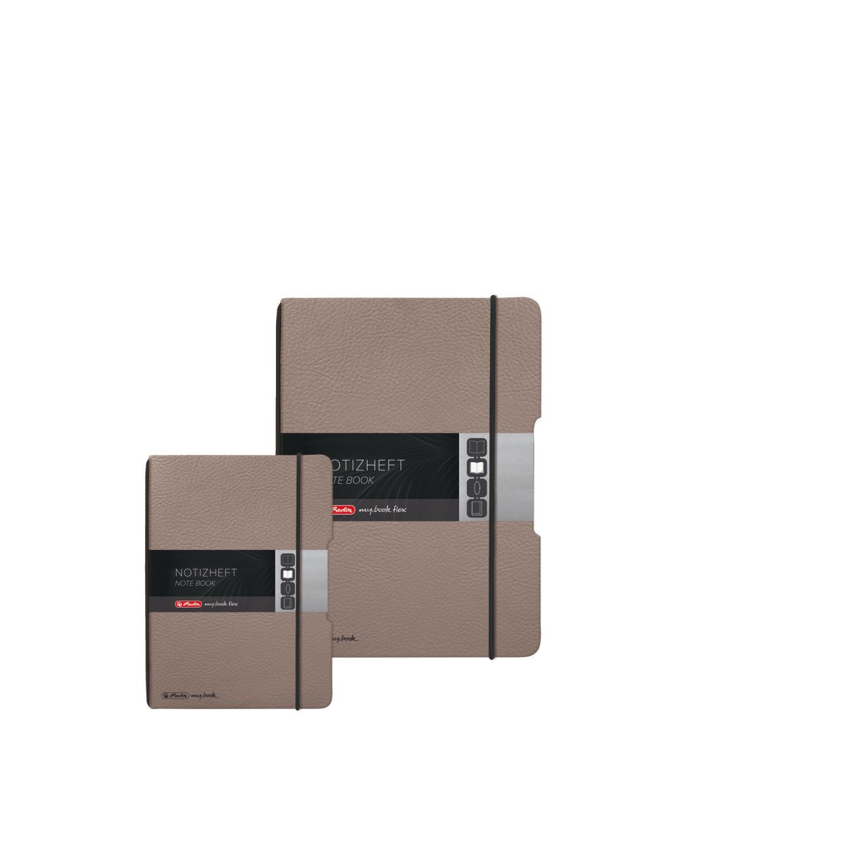 Cuaderno Herlitz Flex A6 40 Hojas Aspecto Cuero Fsc Mix Taupe