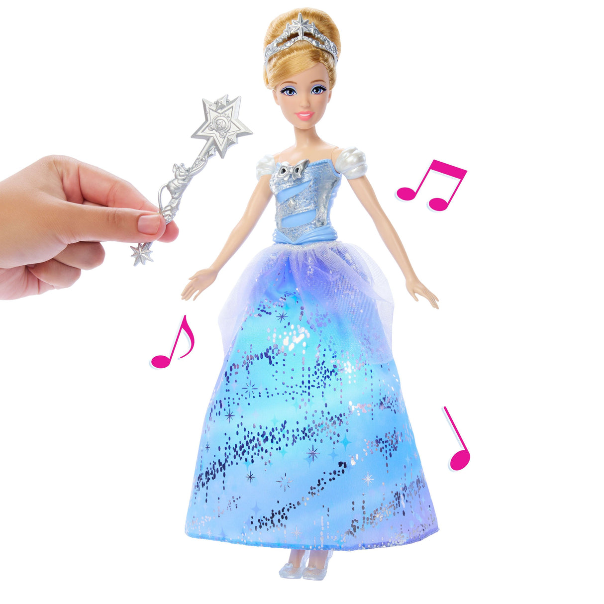 Mattel Disney Prinzessin Cinderella-Modepuppe Im Bezaubernden Ballkleid (Mit Licht Und Geräuschen) Jbf94