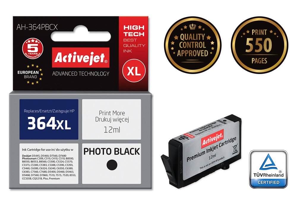 EAN 5901452157005 - Activejet AH-364PBCX cartucho de tinta 1 pieza(s) Compatible Alto rendimiento (XL) Foto negro imagen 1