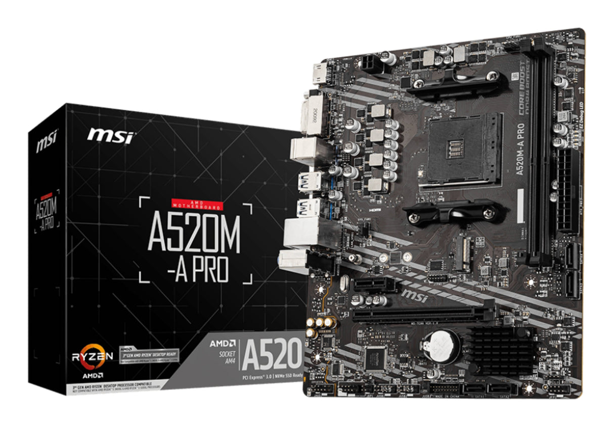 EAN 4719072749927 - MSI A520M-A PRO placa base AMD A520 Zócalo AM4 micro ATX imagen 1