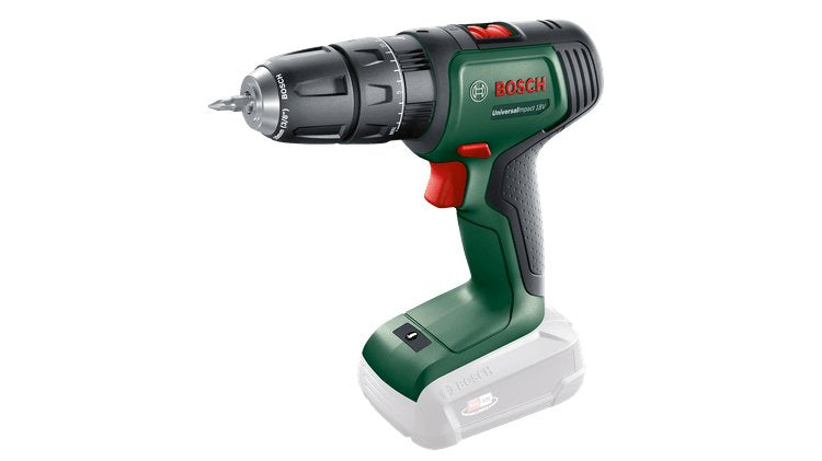 Taladro Bosch Universal Impact 18v 1450 Rpm Sin Llave 1,3 Kg Negro, Verde, Rojo