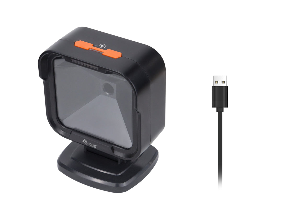 Equip Cable Láser Omnidireccional De Código De Barras Usb 1d2d Negro