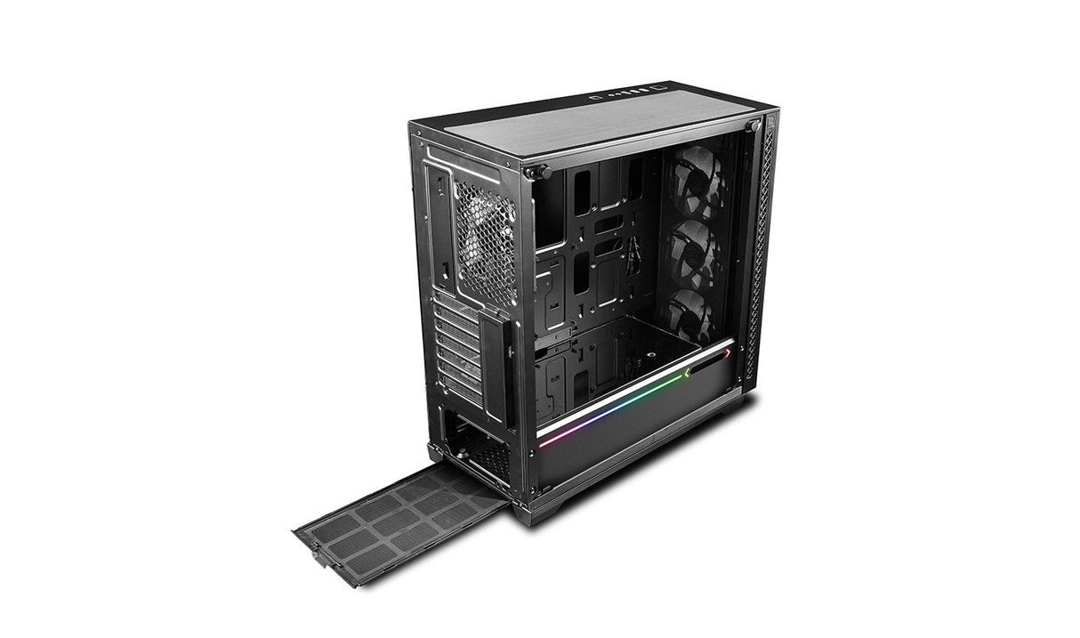 Caja Pc Deepcool E-Atx Matrexx 70-Add Rgb Black Tempered Glass Bahias 2x3'5,4x2'5/2xusb3.0/1xusb2.0/1xaudio(Hd)/1xmic/Cristal Templado