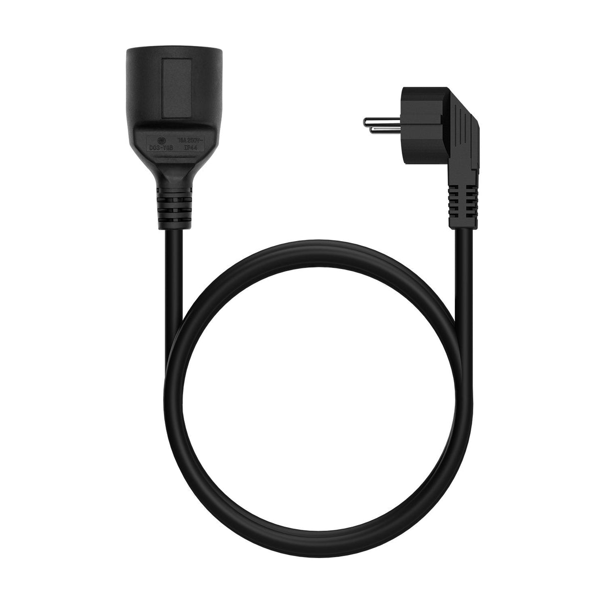 Aisens Cable Alargador De Alimentacion Schuko - Cee7/M-Cee7/H - 3m - Negro
