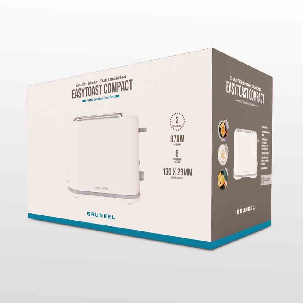 Tostador Grunkel Pan Molde, Doble Ranura, Con 6 Niveles Tostado