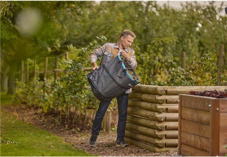 Bolsa Para Residuos De Jardín Gardena Popup Rectangular, Talla M Negro/Turquesa, 127 Litros 11715-20