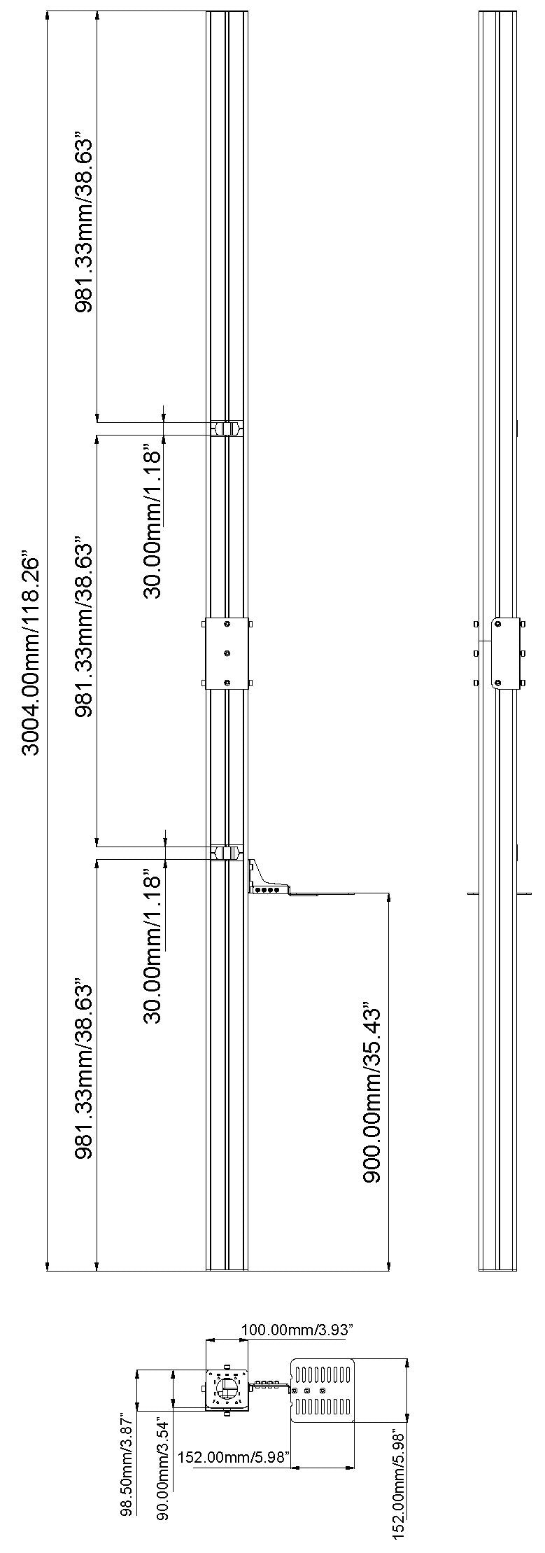 Vision Floor To Ceiling Display Column