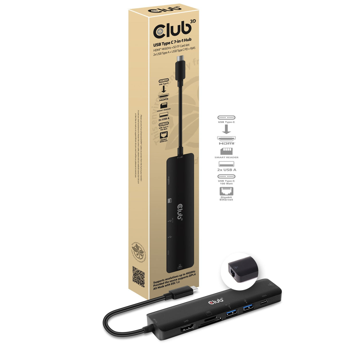EAN 8719214471477 - CLUB3D CSV-1592 base para portátil y replicador de puertos Acoplamiento USB 3.2 Gen 1 (3.1 Gen 1) Type-C imagen 2
