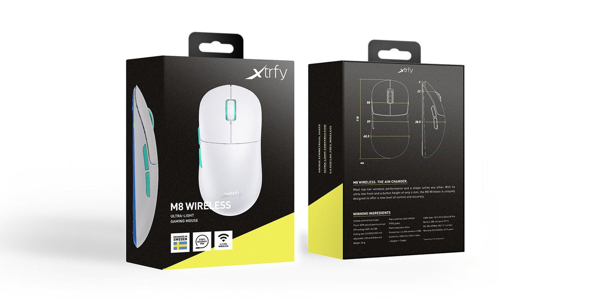 Xtrfy M8 Ratón Mano Derecha Rf Inalámbrico Óptico 26000 Dpi