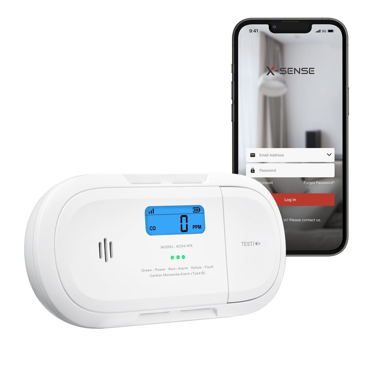 X-Sense Kohlenmonoxidmelder Zasxs00171weu / Xc04-Wx Blanco