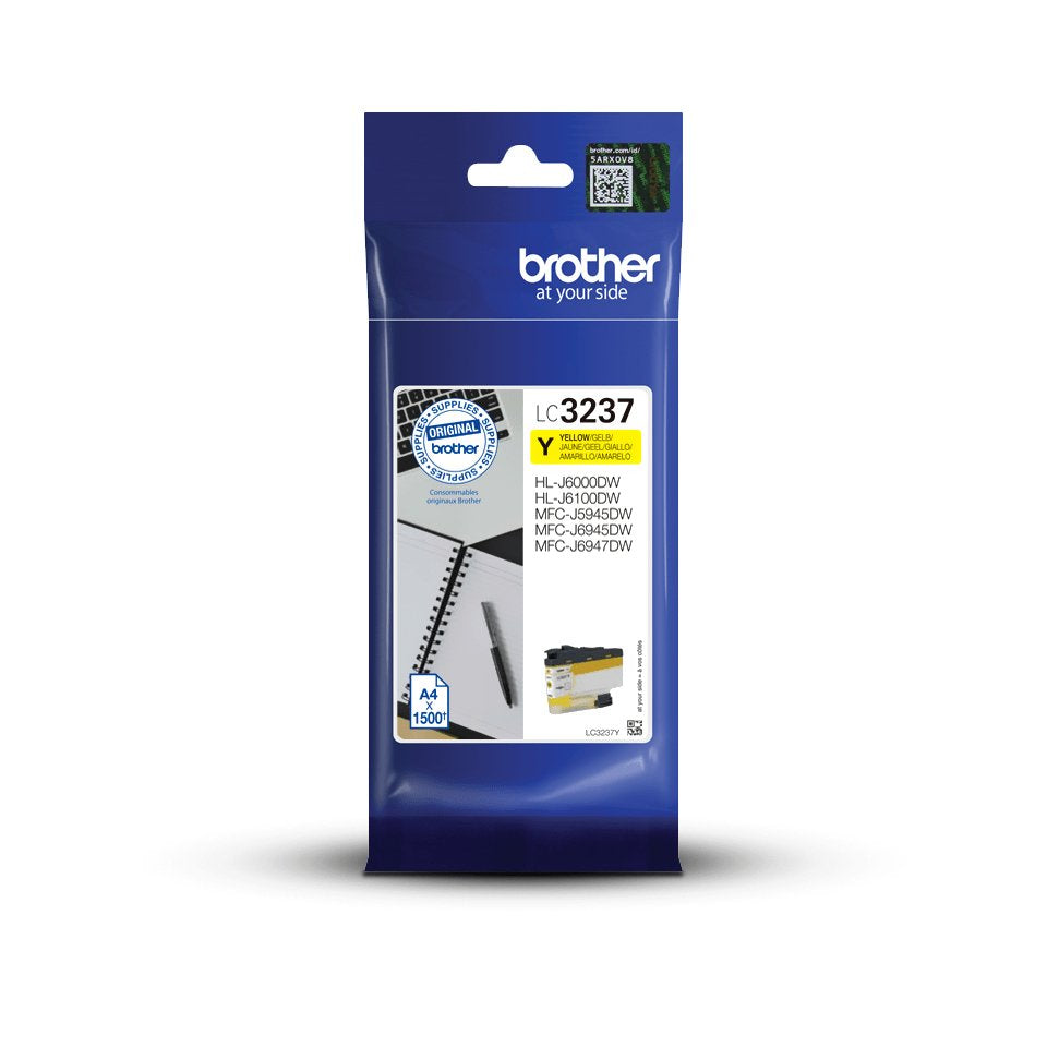 EAN 4977766788076 - Brother LC3237Y cartucho de tinta 1 pieza(s) Original Rendimiento estándar Amarillo imagen 1